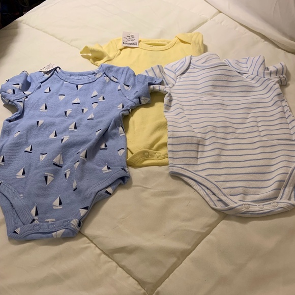 First Impressions Baby Boy Short Sleeve Body Suit- pack of 3, Size 3-6 Mo. NWOT - Picture 1 of 4